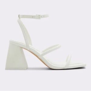ALDO Miran Women’s White Square Open Toe Heels